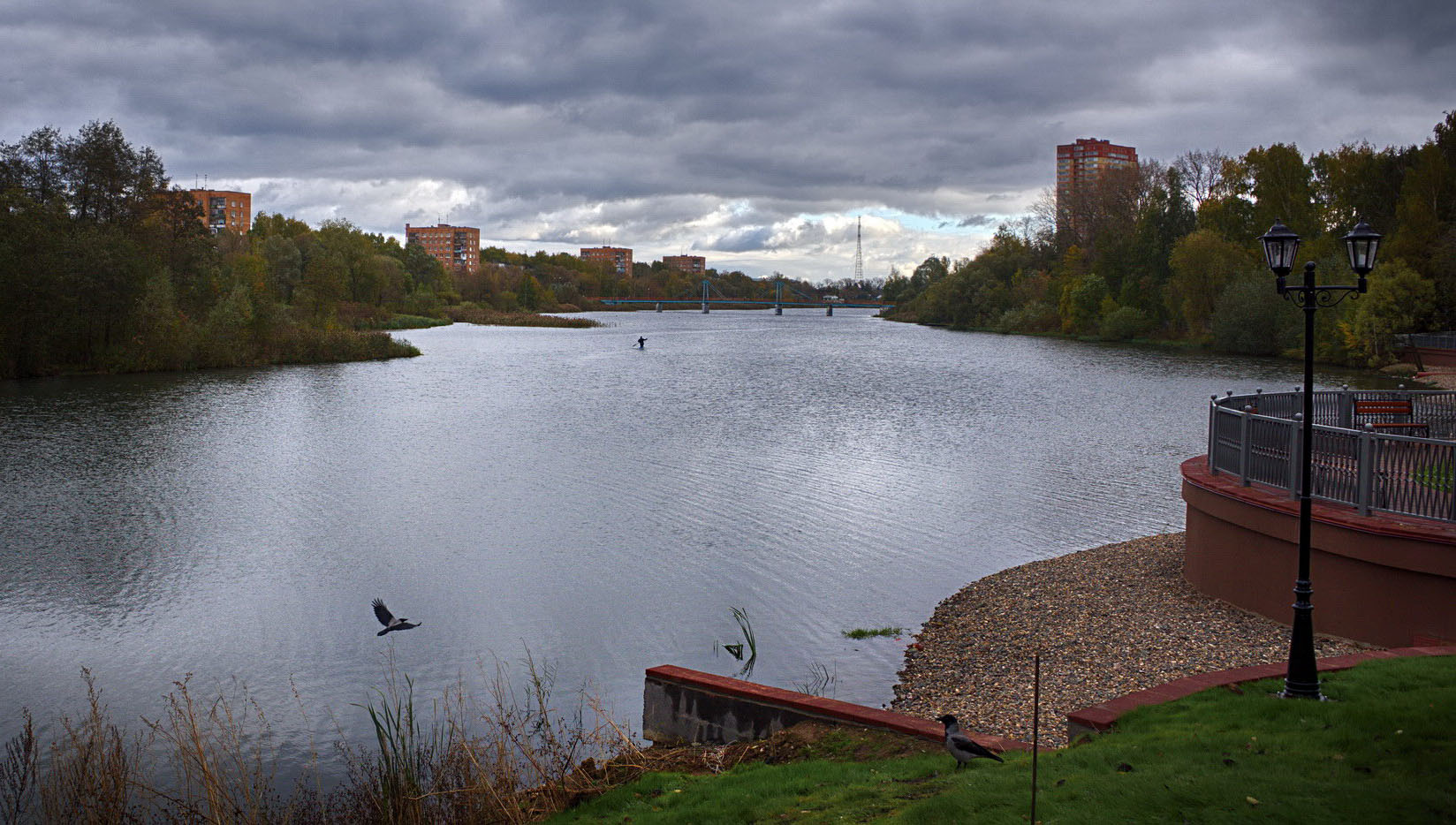 Река Серебрянка и лодочная станция в городе Пушкино - 4